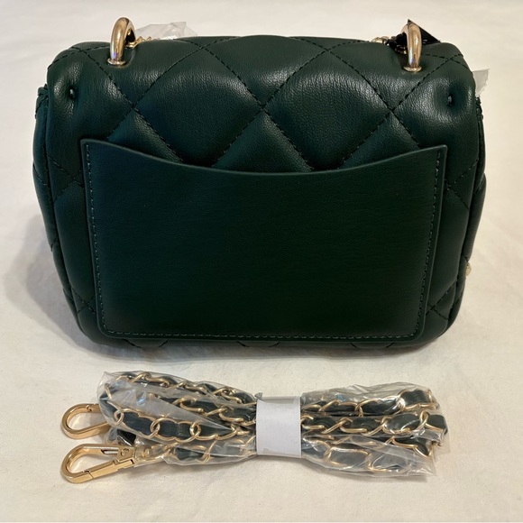 Badgley Mischka Green Crossbody Bag with Gold Accents - Picture 2 of 5